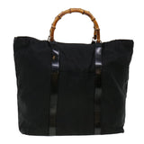 Gucci Bamboo Tote Bag Nylon Black bs4991
