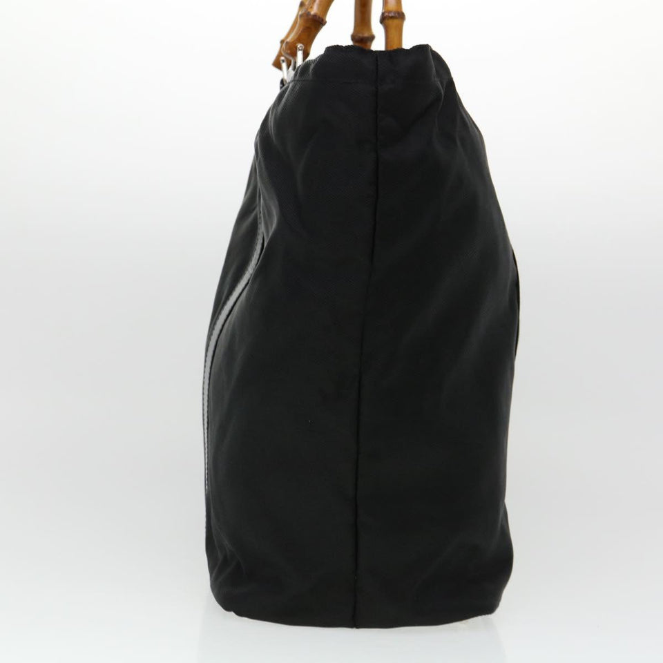 Gucci Bamboo Tote Bag Nylon Black bs4991