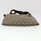 Gucci GG Canvas Shoulder Bag PVC Leather Beige Dark Brown 141626 bs5003
