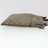 Gucci GG Canvas Shoulder Bag PVC Leather Beige Dark Brown 141626 bs5003