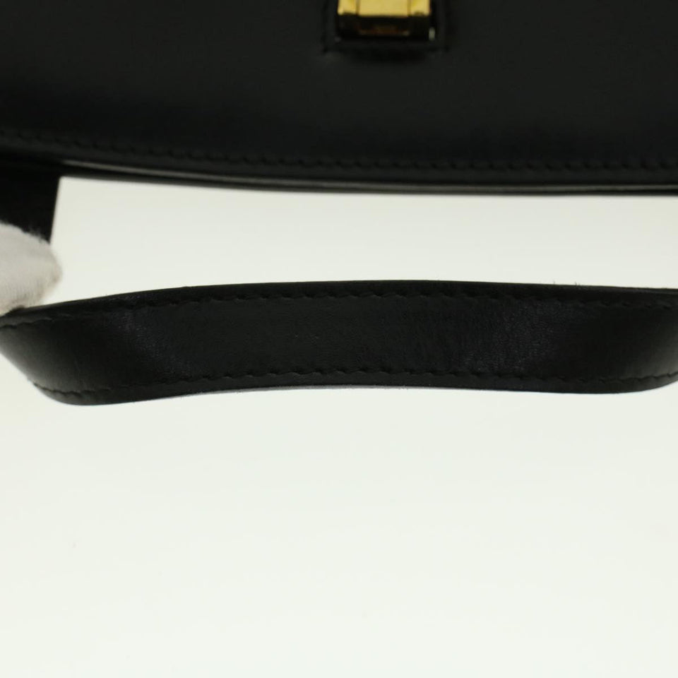 Gucci Hand Bag Leather Black bs5043