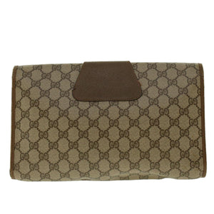 Gucci GG Canvas Web Sherry Line Clutch Bag Beige Red Green 8901031 bs5120