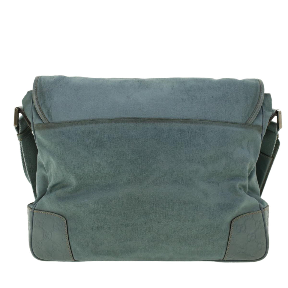 Gucci GG Canvas Guccissima Shoulder Bag Light Blue 162419 bs5126