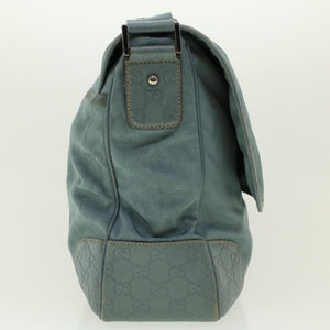 Gucci GG Canvas Guccissima Shoulder Bag Light Blue 162419 bs5126