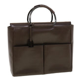 Gucci Hand Bag Leather Brown 00237541313 bs5271