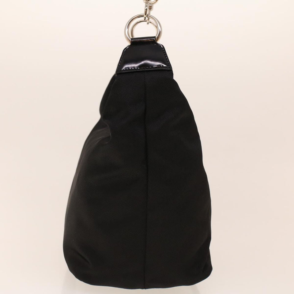 Gucci Bamboo Shoulder Bag Nylon Black 00019560531 bs5299