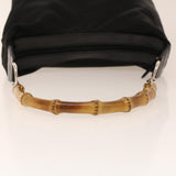 Gucci Bamboo Shoulder Bag Nylon Black 00019560531 bs5299