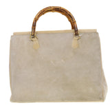Gucci Bamboo Shoulder Bag Suede Patent leather 2Set Black White bs5308