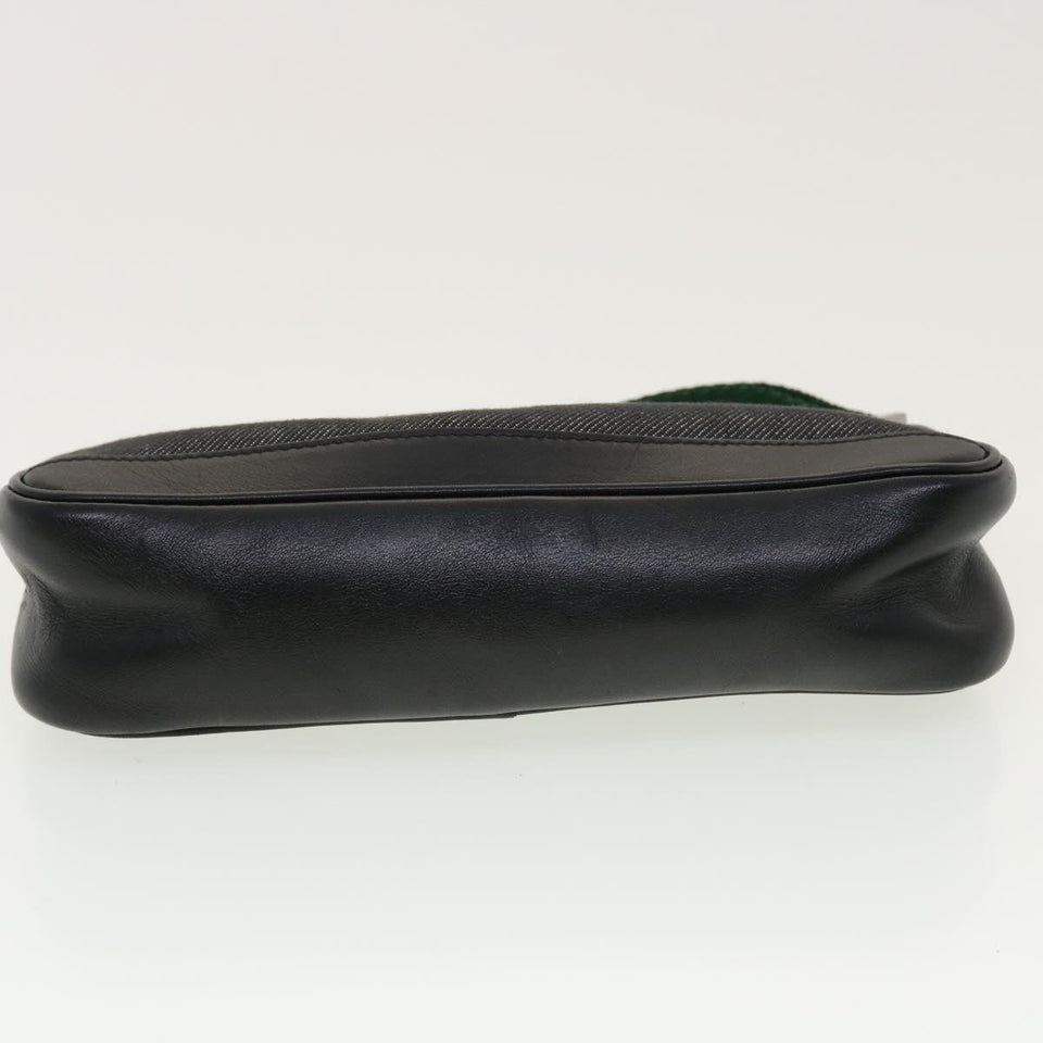 Gucci Web Sherry Line Accessory Pouch Canvas Black Red Green bs5425