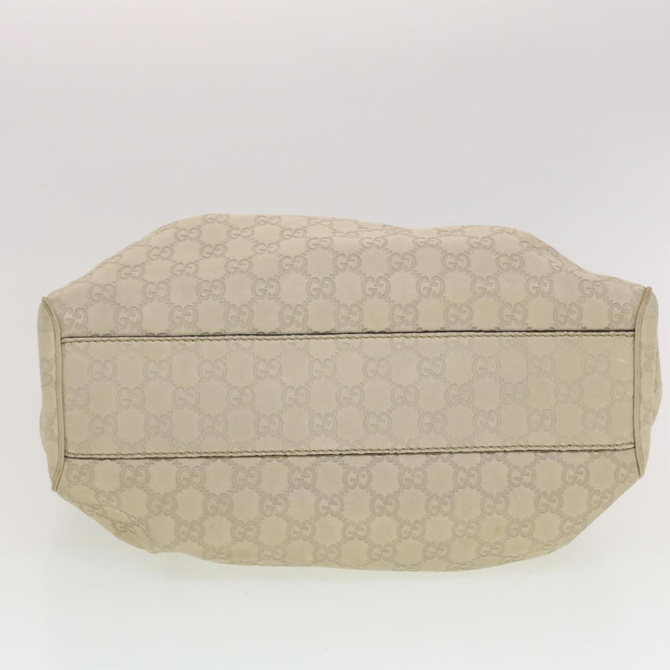 Gucci Guccissima Hand Bag Leather White 211944 bs5554