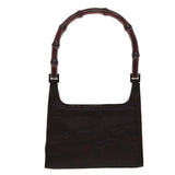 Gucci Bamboo Shoulder Bag Satin Purple 000.0822 bs5803