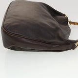 Gucci Bamboo Hand Bag Leather 2way Black 001.2852.1577.0 bs5868