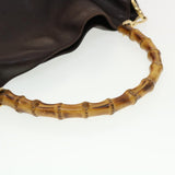 Gucci Bamboo Hand Bag Leather 2way Black 001.2852.1577.0 bs5868