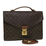 Louis Vuitton Monogram Porte Documents Bandouliere Bag 2way Auth bs5892