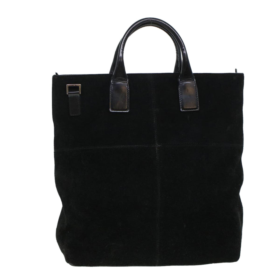 Gucci Hand Bag Suede Black bs5946