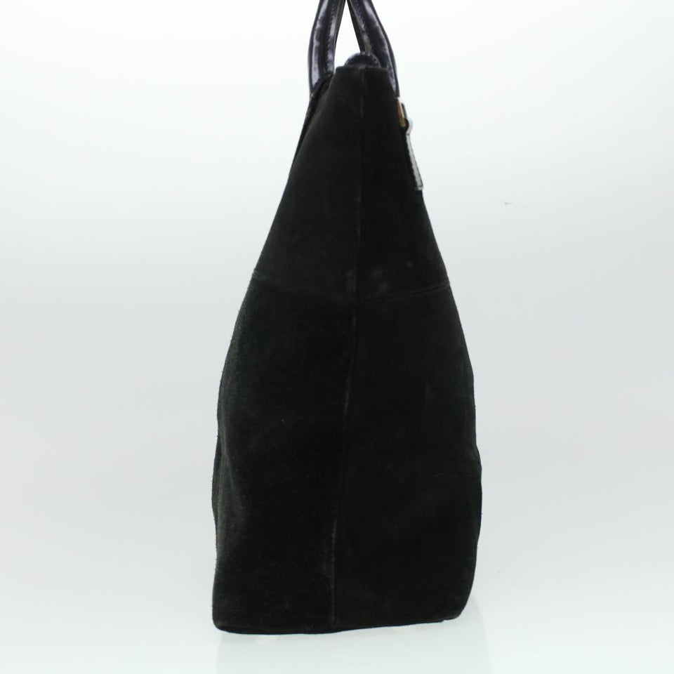Gucci Hand Bag Suede Black bs5946