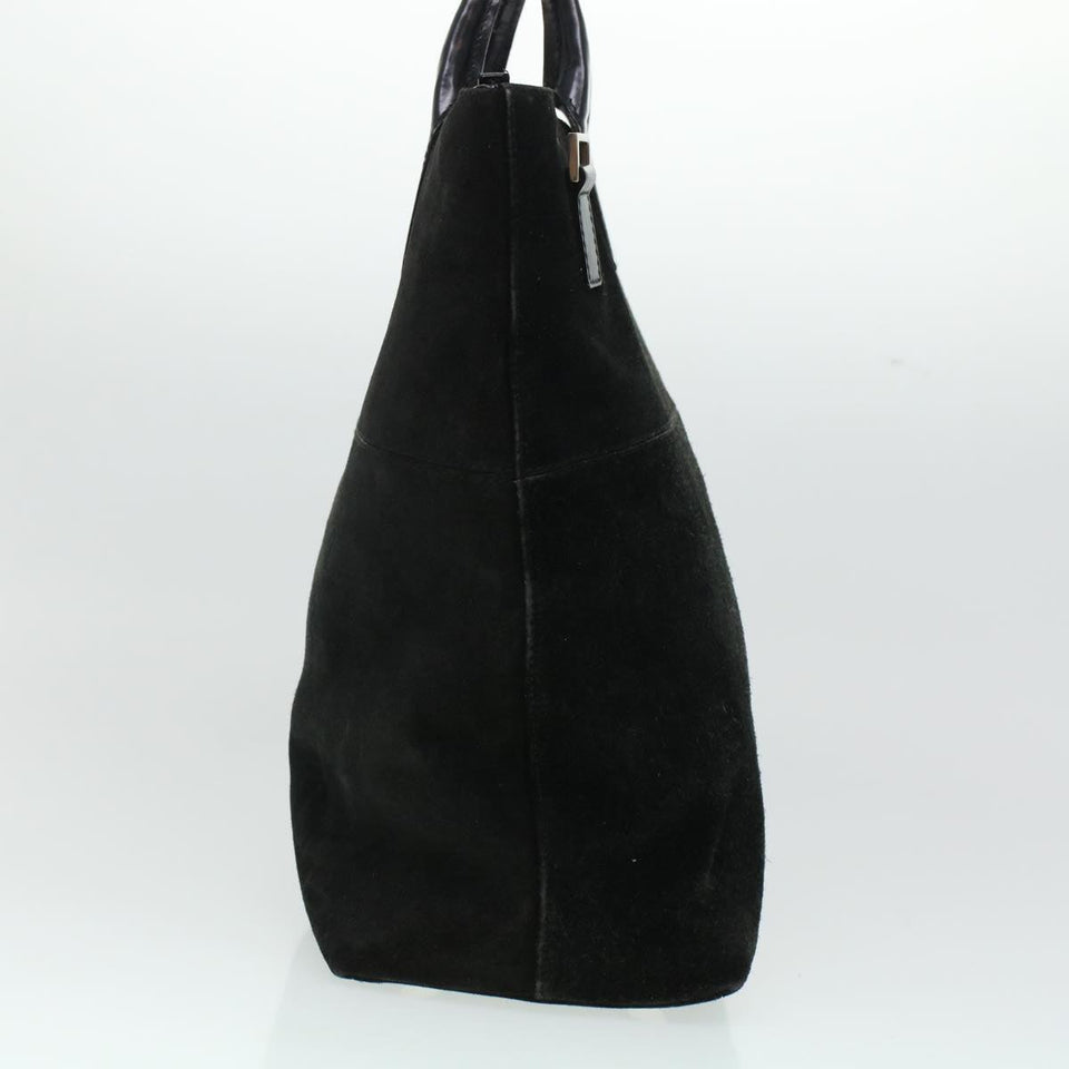 Gucci Hand Bag Suede Black bs5946