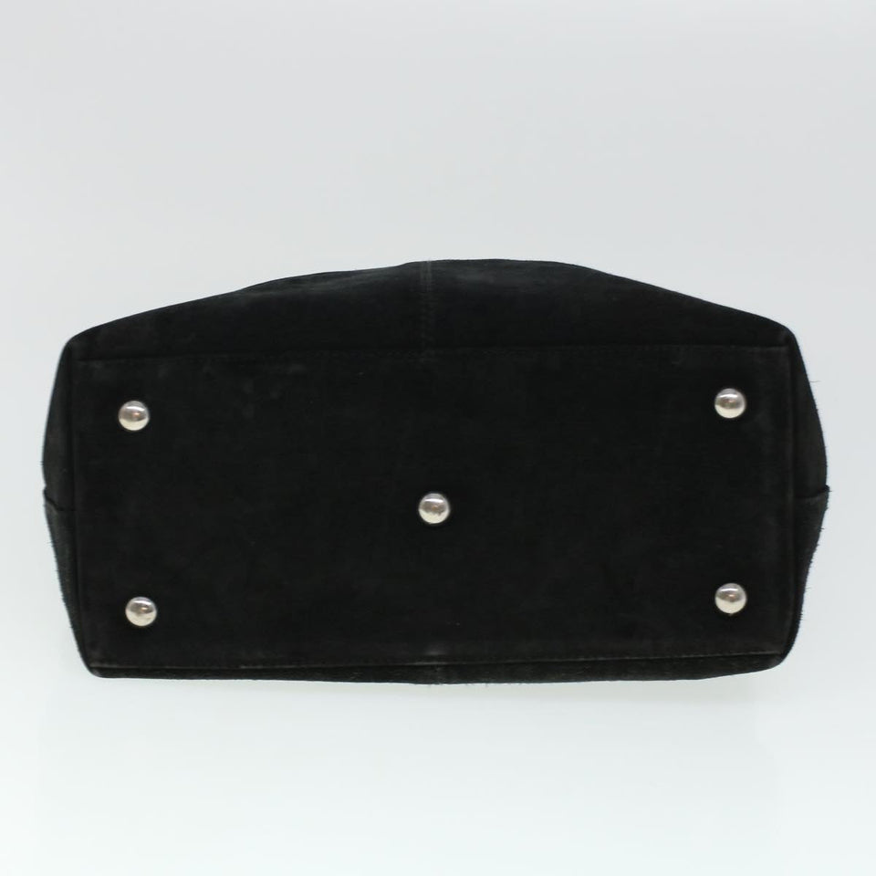Gucci Hand Bag Suede Black bs5946