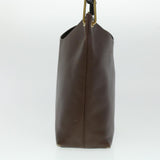 Gucci Bamboo Shoulder Bag Leather Dark Brown bs5983