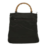 Gucci Bamboo Shoulder Bag Nylon Khaki bs5984