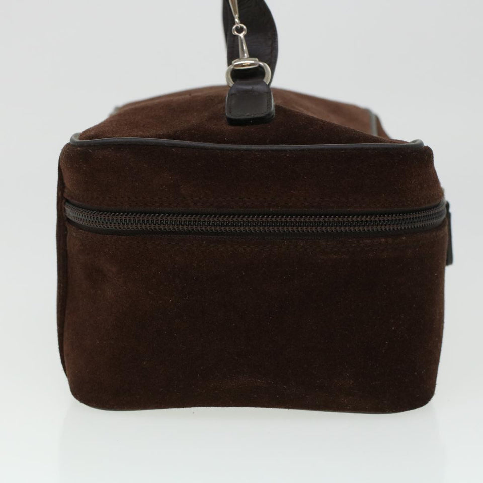 Gucci Vanity Cosmetic Pouch Suede Leather Brown 032•1705•0140 bs6135