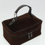 Gucci Vanity Cosmetic Pouch Suede Leather Brown 032•1705•0140 bs6135