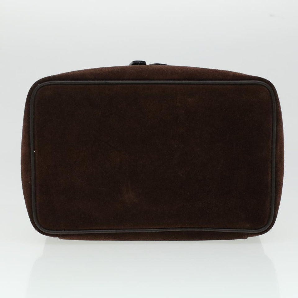 Gucci Vanity Cosmetic Pouch Suede Leather Brown 032•1705•0140 bs6135
