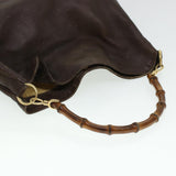 Gucci Bamboo Shoulder Bag Leather 2way Brown bs6148