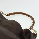 Gucci Bamboo Shoulder Bag Leather 2way Brown bs6148