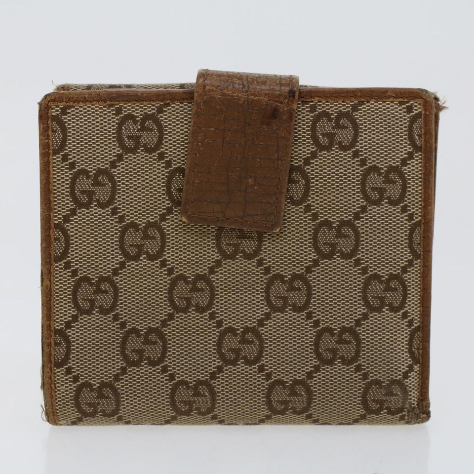 Gucci GG Canvas Wallet Canvas Leather 4Set Beige Black bs6169