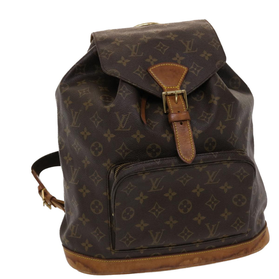 Louis Vuitton Monogram Montsouris GM Backpack LV Auth bs6443