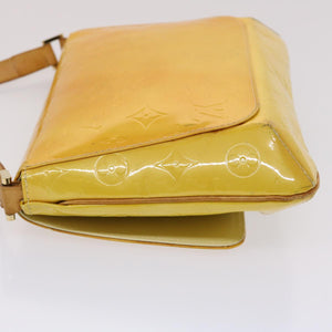Louis Vuitton Monogram Vernis Thompson Street Bag Lime Yellow Auth bs6717
