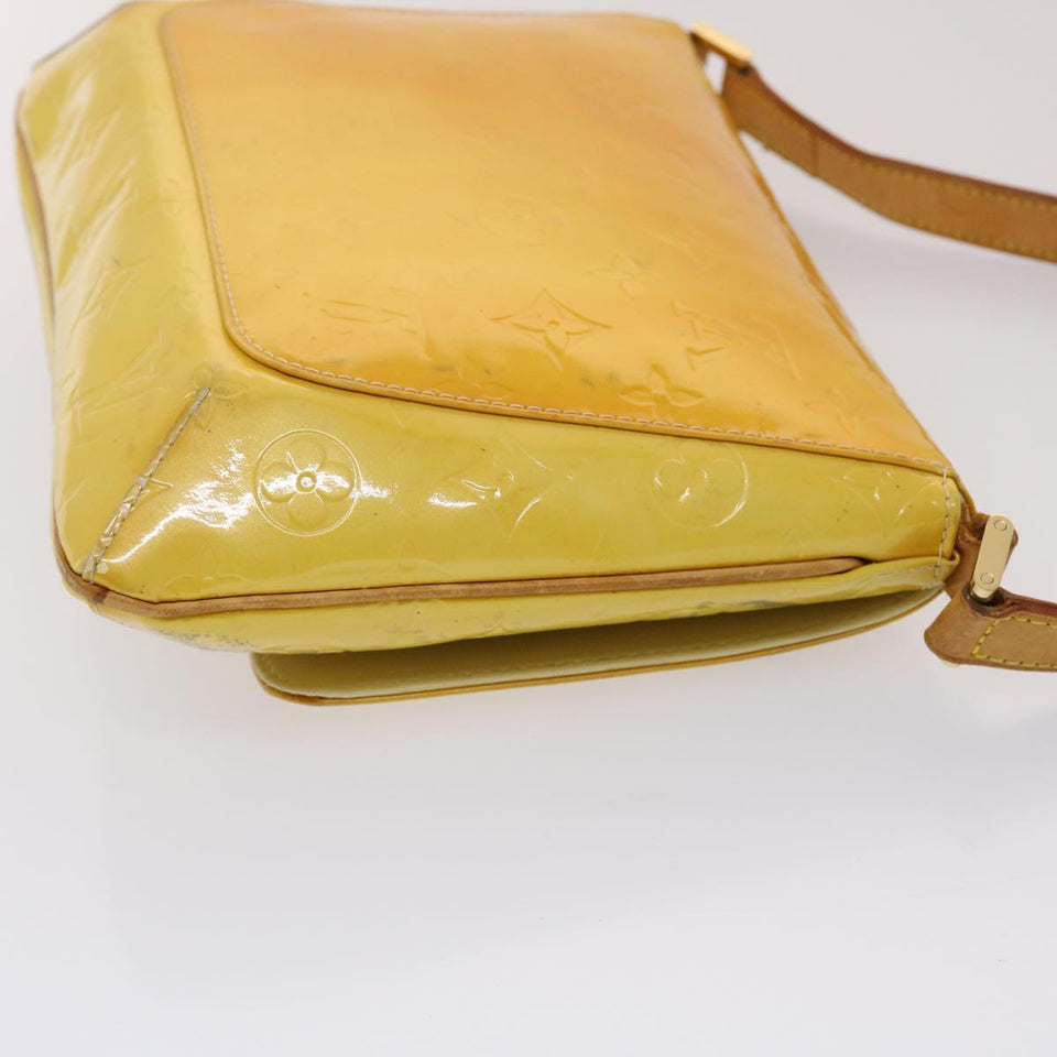 Louis Vuitton Monogram Vernis Thompson Street Bag Lime Yellow Auth bs6717