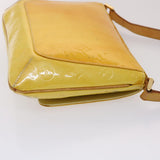 Louis Vuitton Monogram Vernis Thompson Street Bag Lime Yellow Auth bs6717