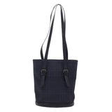 Luxury Burberry Nova Check Shoulder Bag Nylon Leather Black Auth bs6954