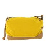 Luxury Burberry Shoulder Bag Canvas Leather Yellow Auth bs7538