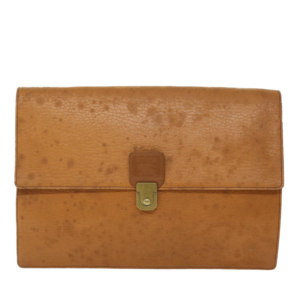 Luxury BurberrySs Briefcase Leather Brown Auth bs7549