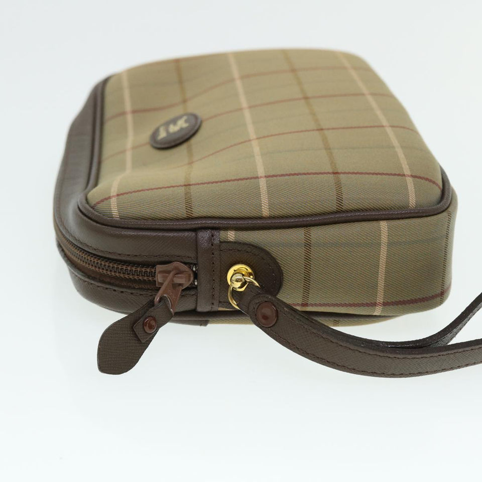 Luxury BurberrySs Nova Check Clutch Bag Canvas Leather Brown Auth bs7645