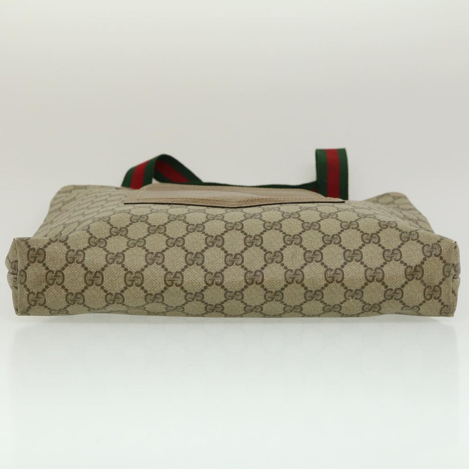 Gucci Web Sherry Line GG Canvas Tote Bag Beige Red Green bs784