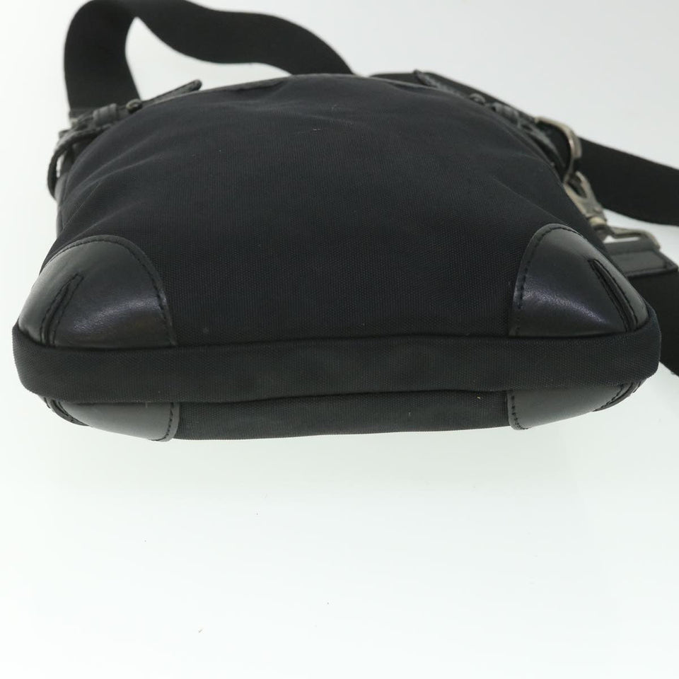Luxury Burberry Shoulder Bag Nylon Black Auth bs8715
