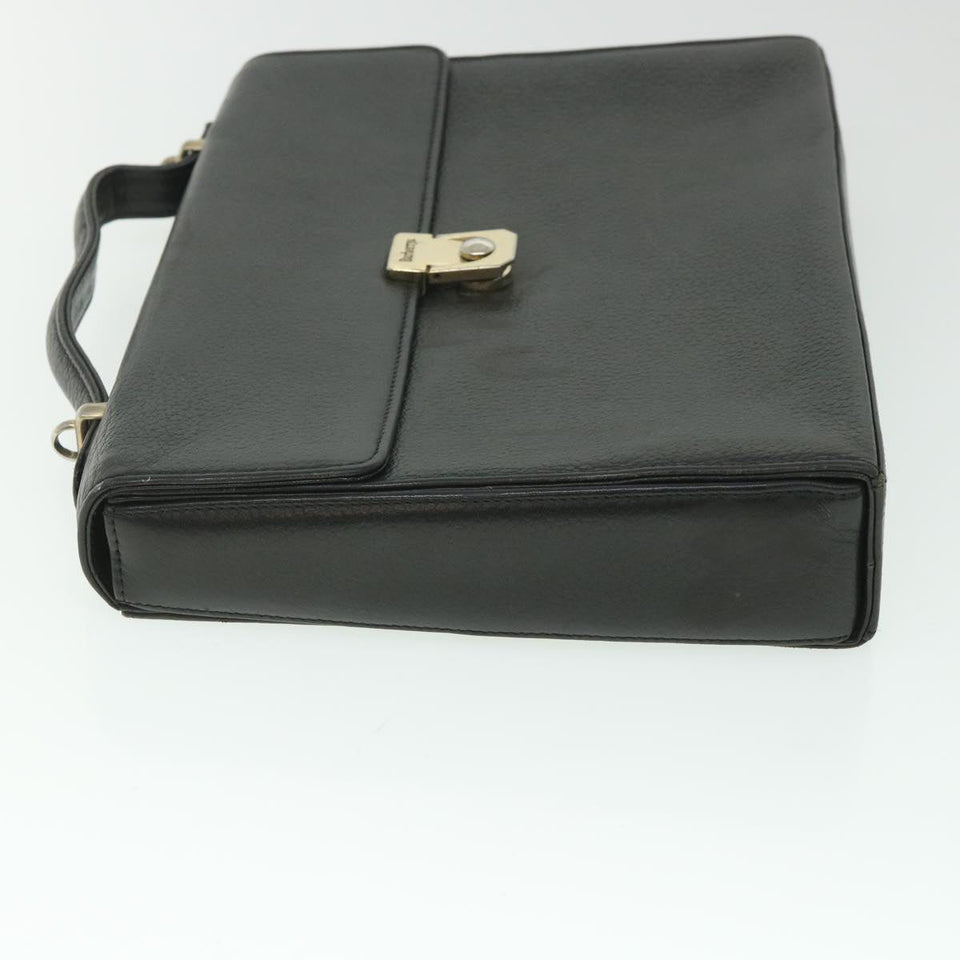 Luxury BurberrySs Hand Bag Leather 2way Black Auth bs8729