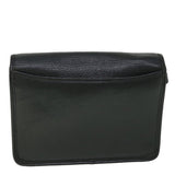 Luxury BurberrySs Clutch Bag Leather Black Auth bs8730