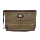 Luxury BurberrySs Nova Check Clutch Bag Canvas 2Set Brown Auth bs8985