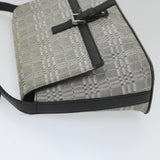 Luxury Burberry Shoulder Bag Canvas Gray Auth bs9261