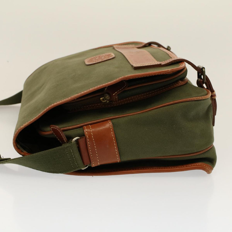 Luxury BurberrySs Shoulder Bag Canvas Khaki Auth bs9442