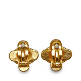 Chanel Gold Plated Coco Mark Cross Earrings 94A