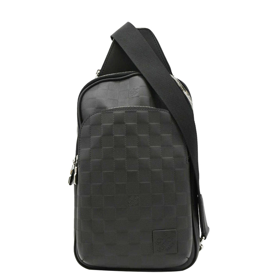 Louis Vuitton Avenue Sling Damier Infini Leather Backpack Bag Black