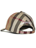 Luxury Burberry Detail Check Cotton Logo Ball Cap Beige