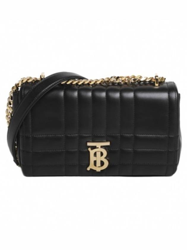 Luxury Burberry Lola Quilted Lambskin Small Shoulder Bag Black