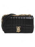 Luxury Burberry Lola Quilted Lambskin Small Shoulder Bag Black